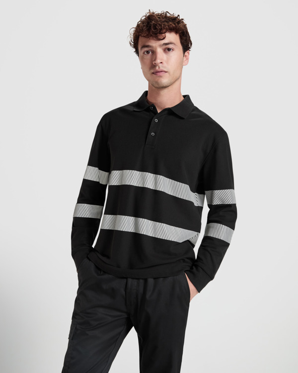 FORAN L/S — Μακρυμάνικη μπλούζα πόλο πικέ ενισχυμένης ορατότητας με επεξεργασία κατά της δημιουργία…