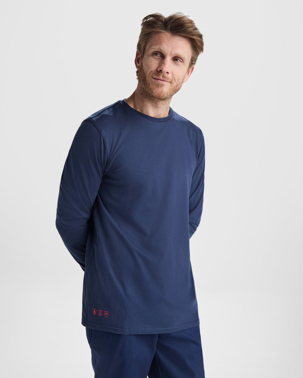 DEFENDER — Μακρυμάνικο μπλουζάκι από ύφασμα επιβραδυντικό φλόγας με απλή πλέξη